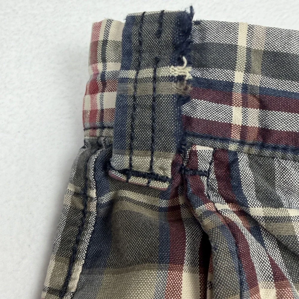 Eddie Bauer Mens Legend Wash Plaid Chino Shorts Multicolor Cotton Size 36